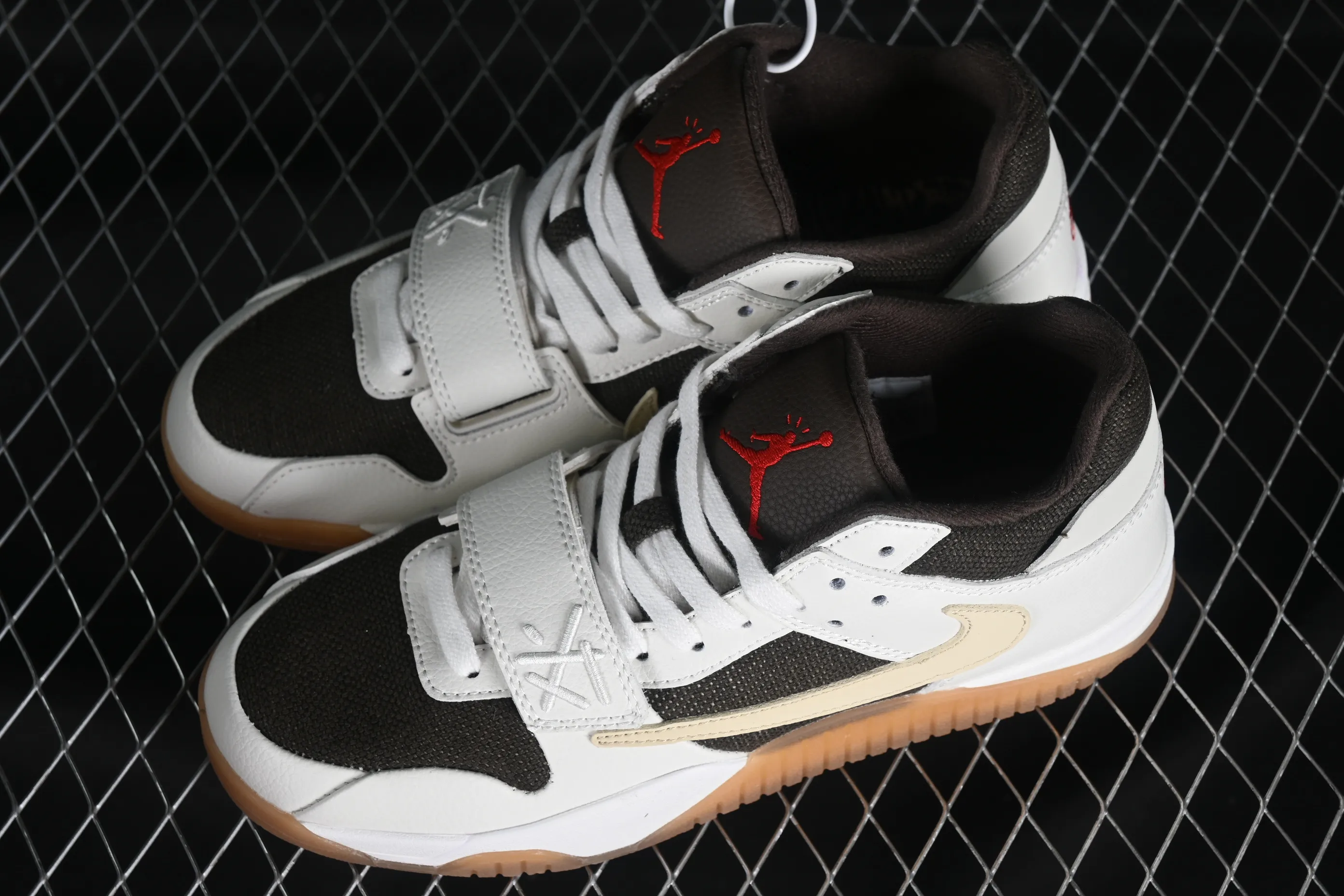 All categories Air Jordan Jordan series basketball shoes Air Jordan 1 Low F version Travis Scott x Jordan Cut The Check AJ1 Joe 1 hook and loop fashion basketball shoes DR9317-100